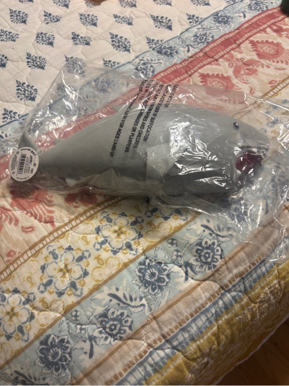 Gray Squishy Large Shark Sensory Toy